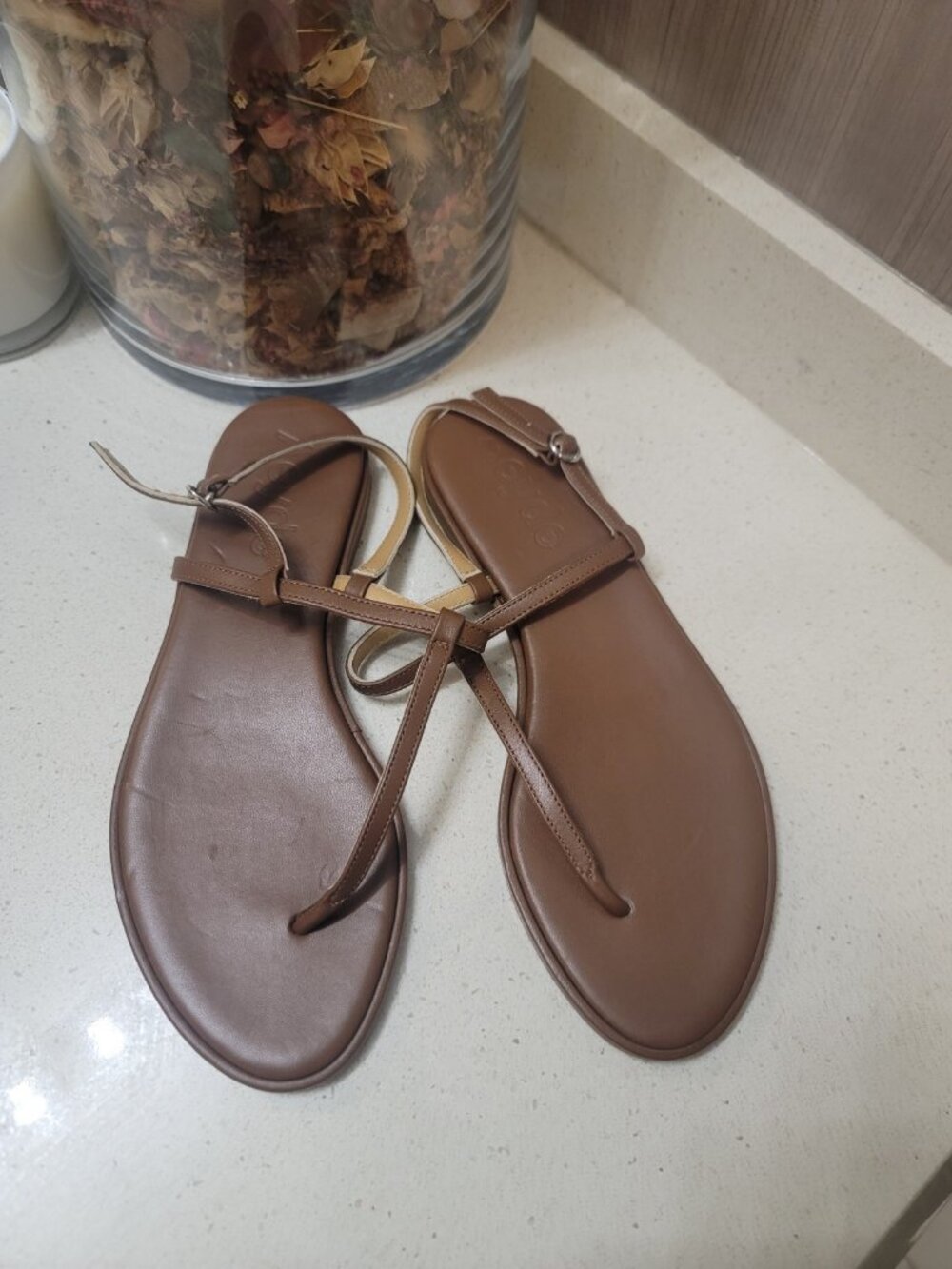 AEYDE Brown leather Flats size 39/8.5